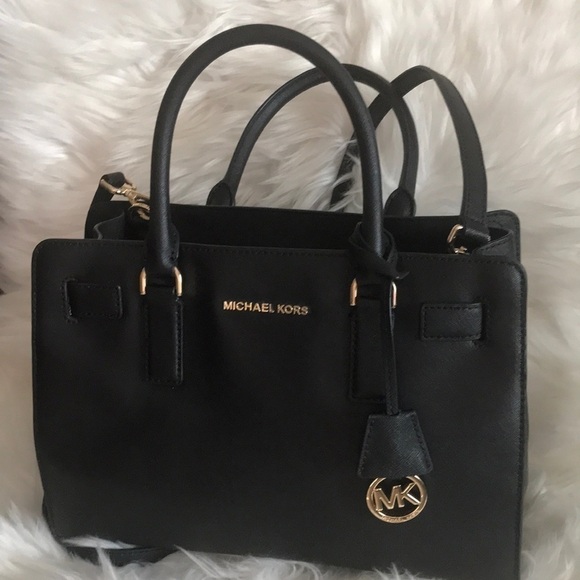 Michael Kors Dillon Saffiano Leather Satchel - Black - Picture 16 of 16